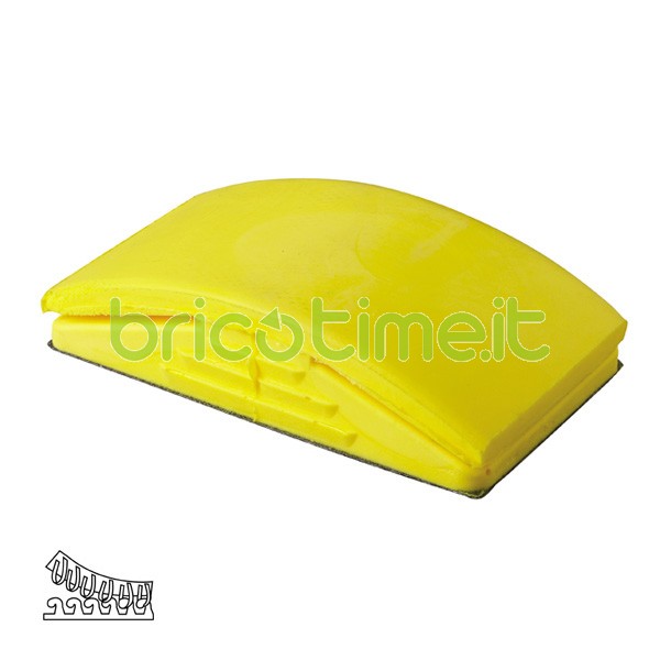 Tampone in gomma fissaggio velcro 125x70 mm