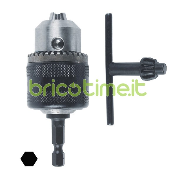 Mandrino a cremagliera Ø 10 mm - esagonale 1/4"